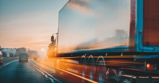 Large Semi Truck on Highway